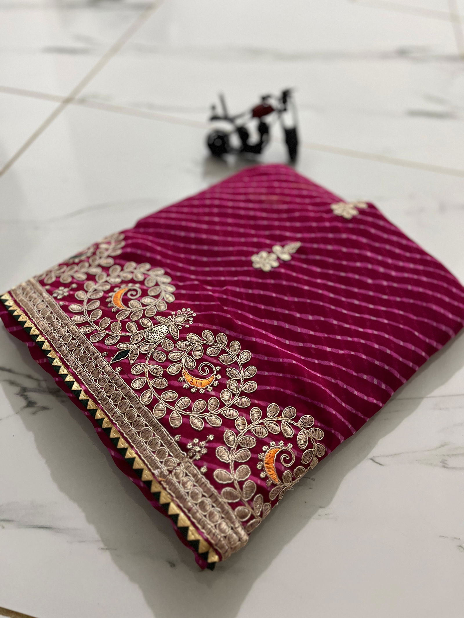 Wow Designer Lehriya Georgette Wedding Sarees Wholesale Shop In Surat
